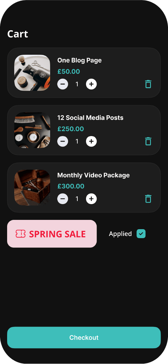 Added Services with Coupons